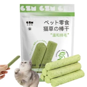 cat grass stick cat grass chewing stick natural teeth cleaner removal row kitten pet snacks teeth caring for kitten mouth health