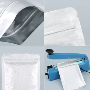 10 50pcs 0.2/0.22/0.24mm aluminum foil sealing bags 6x8 30x42cm light proof and moisture proof bags snack and tea sealing bags