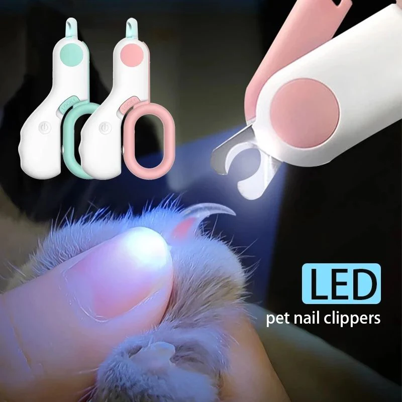 led light cat dog nail clipper cutter professional pet claw trimmer with safety lock puppy kitten animals care grooming tool kit led light cat dog nail clipper cutter professional pet claw trimmer with safety lock puppy kitten animals care grooming tool kit