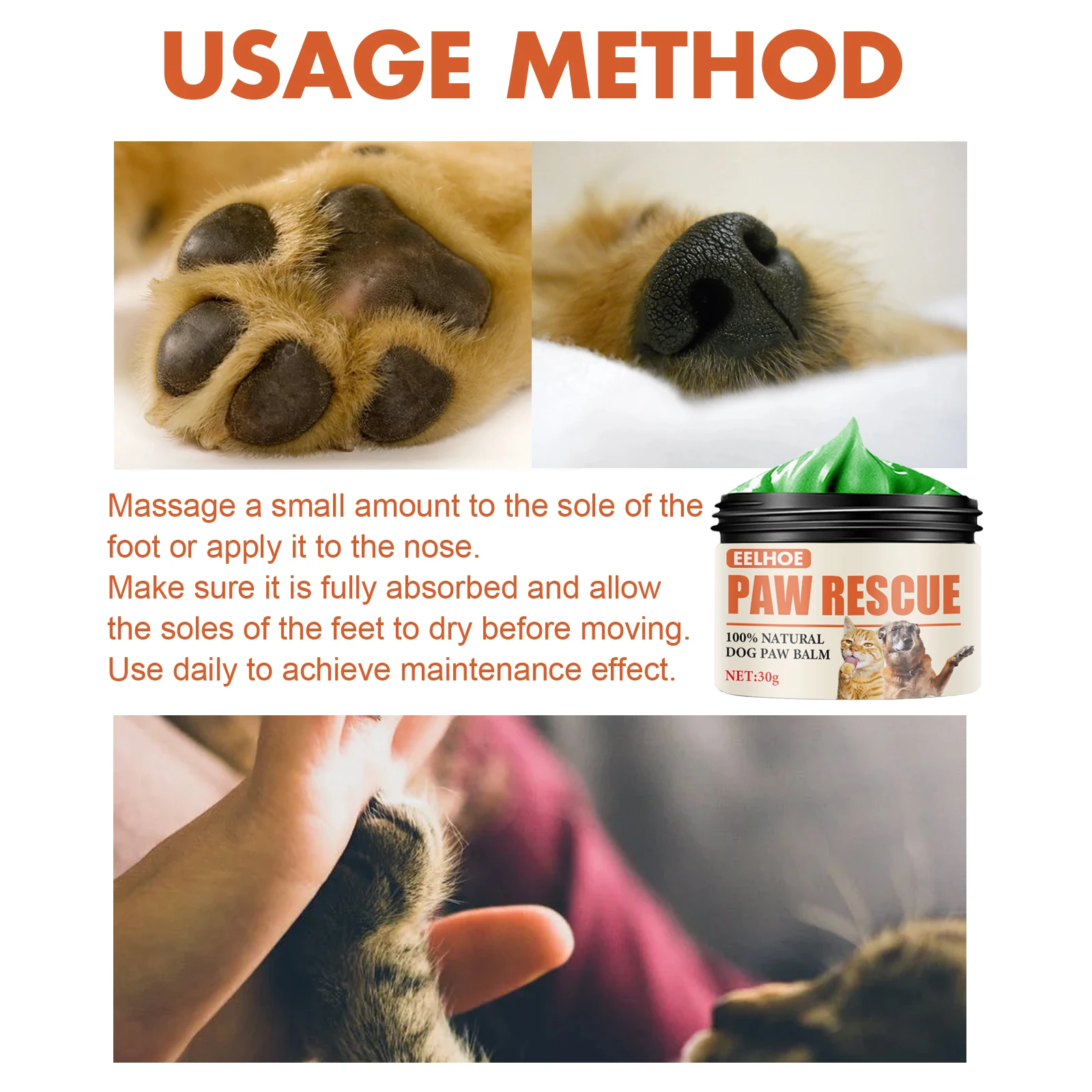 pet paw cream 30g cat and dog paw protection cream moisturizing and nourishing natural ingredients suitable for chapped paws pet paw cream 30g cat and dog paw protection cream moisturizing and nourishing natural ingredients suitable for chapped paws
