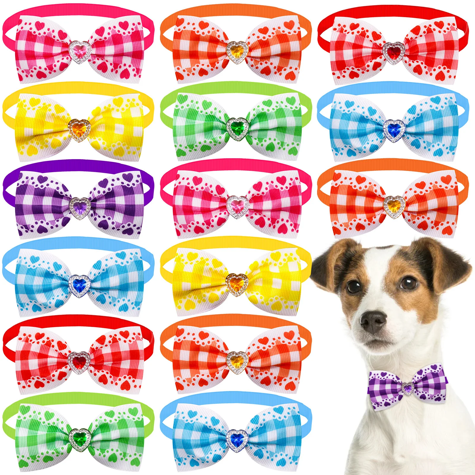 pet plaid love diamond bow tie collar fashion pet supplies universal accessories for dogs and cats pet plaid love diamond bow tie collar fashion pet supplies universal accessories for dogs and cats