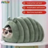 Cat bed mat winter autumn caterpillar cozy sleep house